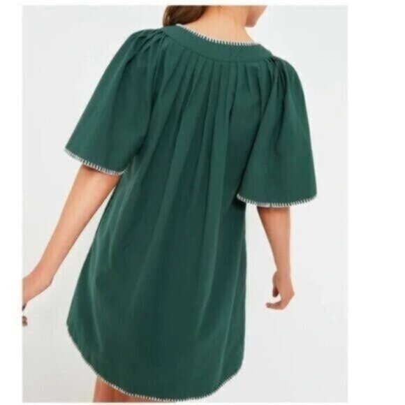 Pomander Place | NEW Green Stitch Finley Flutter Sleeve Mini Dress Size XS - Picture 2 of 12